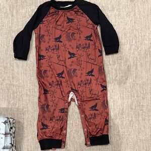 Western Shea Baby Print Kids Bodysuit - Black and Brown